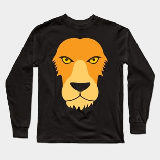 Cute Lion Face Easy Halloween Costume Gift Long Sleeve T-Shirt